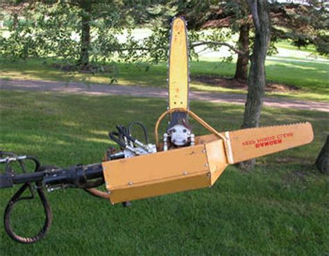 chainsaw attachment for skid steer|large hydraulic chainsaw skid steer.